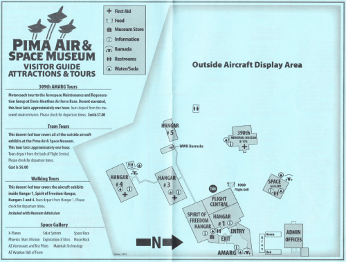 Pima Air and Space Museum map.