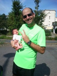 Posing with Andrea after having finished.