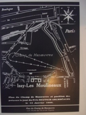 Circuit of the first 1km closed circuit flight at Issy. 