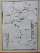 Route followed by Halifax III MZ 981.