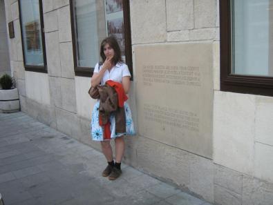 Plaque at the point from which Gavilo Princip shot Franz Ferdinand.