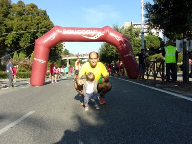 Classic picture with Andrea before the race.