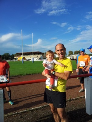 With Andrea before the start.