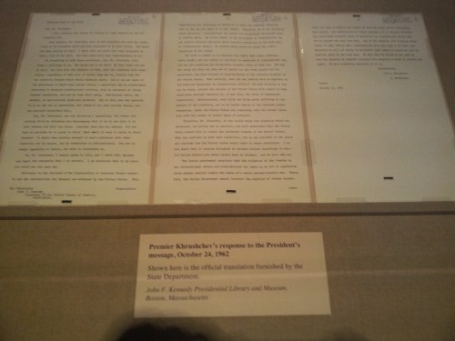 Letter from Krushchev to Kennedy, October 24, 1962.