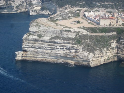 Film location of "The Guns of Navarone" from the air.