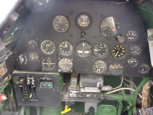 Dashboard of a North American T-6G Texan.