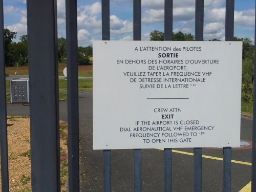 If you arrive at Angers airport in the evening, you'd better know the theory if you want to get out.