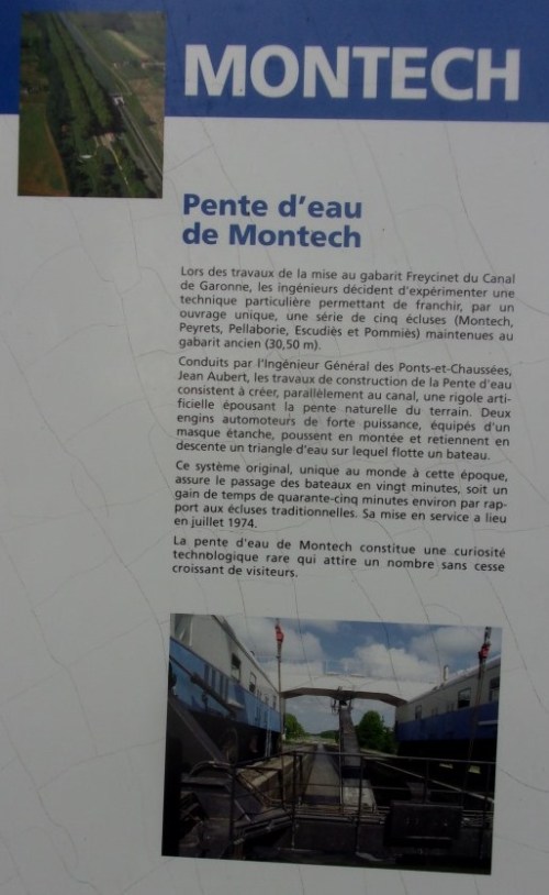 Explanation of the water slope (in French).