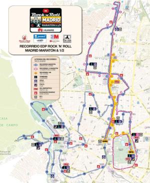 Madrid marathon route.