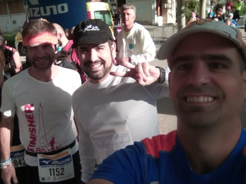 Leaving the hall towards the starting point.