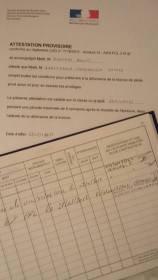 Provisional attestation and log book.