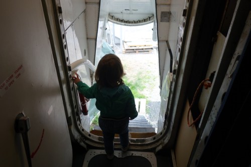 Facing Caravelle back door.