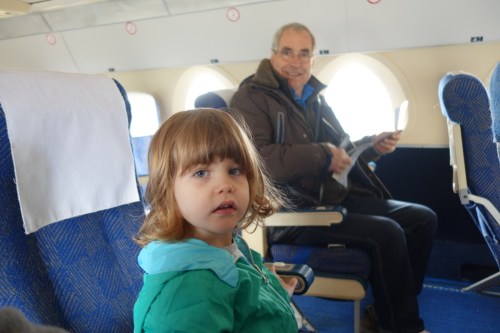 Seated on a Sud Aviation Caravelle.